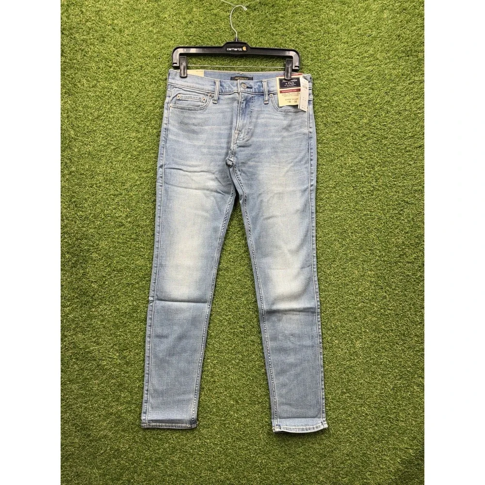 Abercrombie & Fitch Jeans Mens 30x32 Super Skinny Stretch Light Denim 131D0115